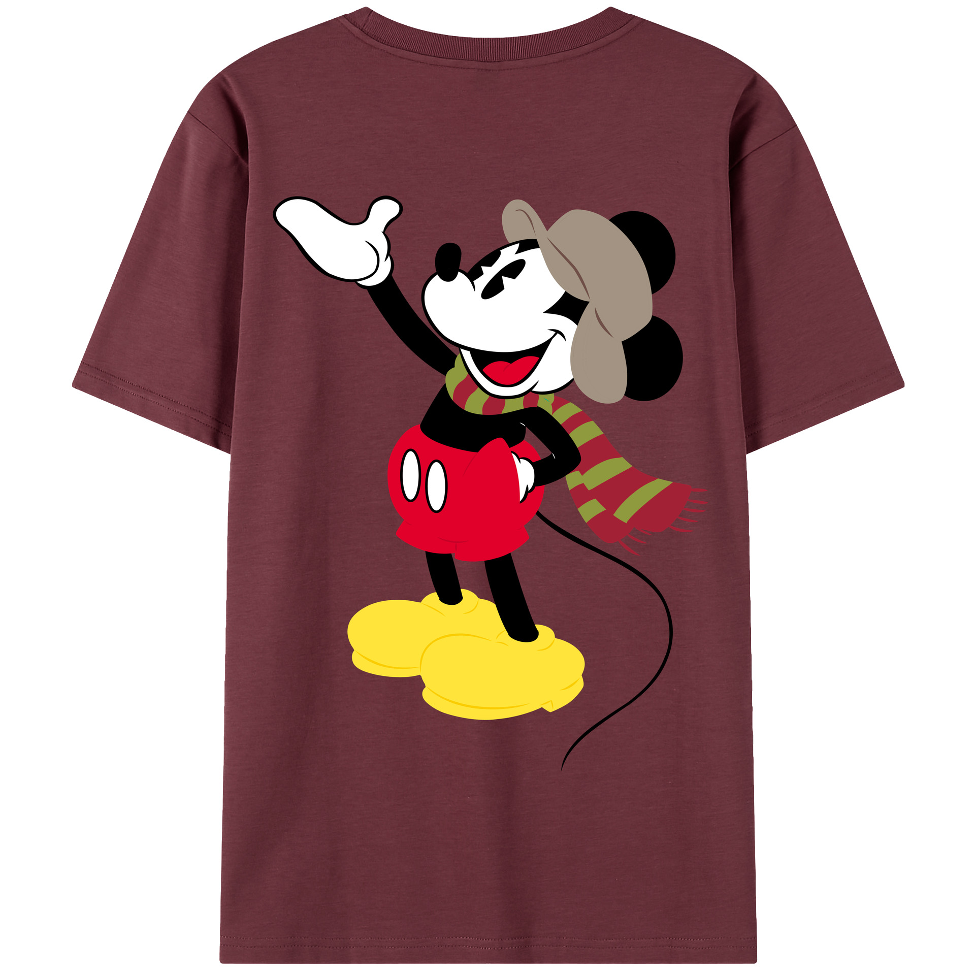 （画像用） ミッキーマウス Mickey Mouse 綿100％半袖Tシャツ（背面プリント）